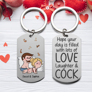 Personalized Gifts For Couple Keychain Lots Of Love Laughter - Keychains - GoDuckee