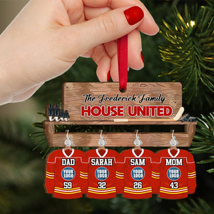 Personalized Christmas Gifts For Ice Hockey Lovers Family Ornament 02hudt141024 - Ornament - GoDuckee