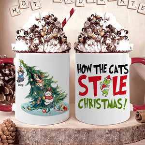 The Cats Stole Christmas- Personalized Accent Mug -Gift For Cat Lover- Christmas Gift- CC-AM11OZ-03htqn191023 - Coffee Mug - GoDuckee