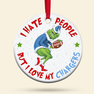 I Hate People- Personalized Ceramic Circle Ornament-Gift For Football Lover-Christmas Gift-02ohqn141023 - Ornament - GoDuckee