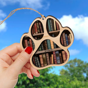 Book Lover-Personalized Wood Ornament - Gift For Book Lover- Christmas Gift - Ornament - GoDuckee