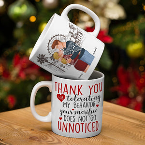 Thank You For Tolerating My Behavior-Personalized Coffee Mug- Couple Gift- Couple Coffee Mug - Coffee Mug - GoDuckee