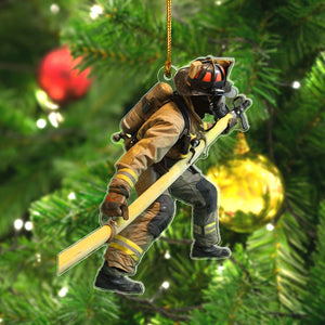 Firefighter-Custom Photo Acrylic Ornament- Gift For Firefighter- Christmas Gift - Ornament - GoDuckee