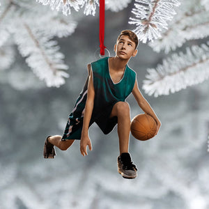 Custom Sporty Photo Ornament, Christmas Gift For Sport Lovers - Ornament - GoDuckee