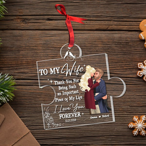 I Love You Forever-Personalized Acrylic Ornament- Gift For Christmas- Couple Gift - Ornament - GoDuckee