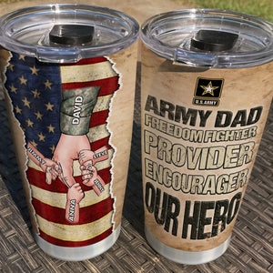 Military Dad, Best Dad Ever, Personalized Tumbler, Gift For Dad, 01TOPO081223HH - Tumbler Cup - GoDuckee