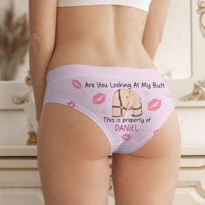 Personalized Gifts For Women Briefs Looking At My Butt - Boxers & Briefs - GoDuckee