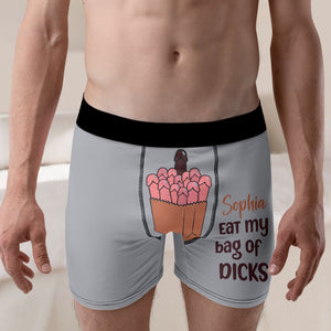 Personalized Gifts For Men Boxers Eat My Bag - Boxers & Briefs - GoDuckee