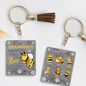 Personalized Gifts For Grandma Keychain Grandma's Reasons To Bee Happy 062htqn260224 - Keychains - GoDuckee