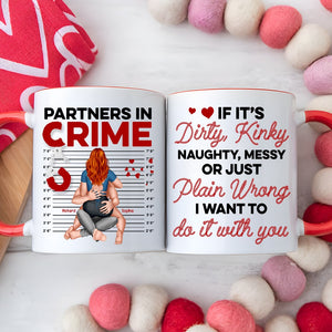 Partners In Crime- Personalized Accent Mug - Couple Gift- Funny Couple Mug - Coffee Mug - GoDuckee