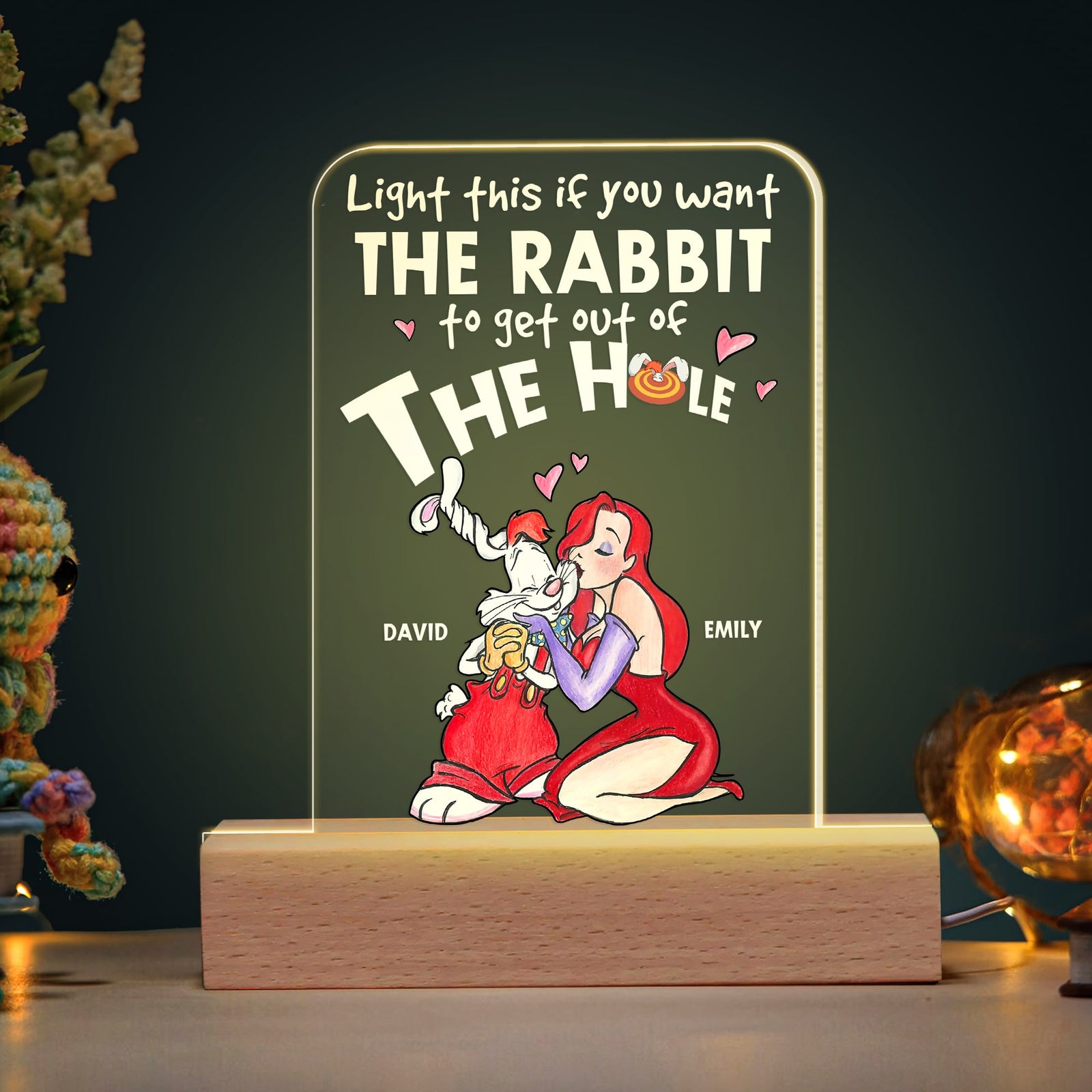 Personalized Gifts For Couple LED Light Light The Rabbit 04qhqn310124 - Led Lights - GoDuckee