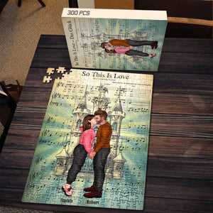 So This Is Love-Personalized Jigsaw Puzzle- Couple Gift- 03ohqn261223pa - Wood Sign - GoDuckee