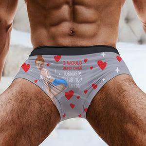 I Would Bend Over Forwards For You Anyday- Custom Photo Men Boxer Briefs- Funny Couple Boxer - Boxer Briefs - GoDuckee