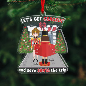 Let's Get Crackin And Save Santa The Trip-Personalized Ornament - Acrylic Custom Shape Ornament- Gift For Him/ Gift For Her- Christmas Gift- Couple Ornament-PW17-AONMT-01qhqn310823 - Ornament - GoDuckee
