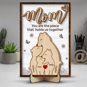 Personalized Gifts For Mom Wood Sign Hold Us Together - Wood Signs - GoDuckee