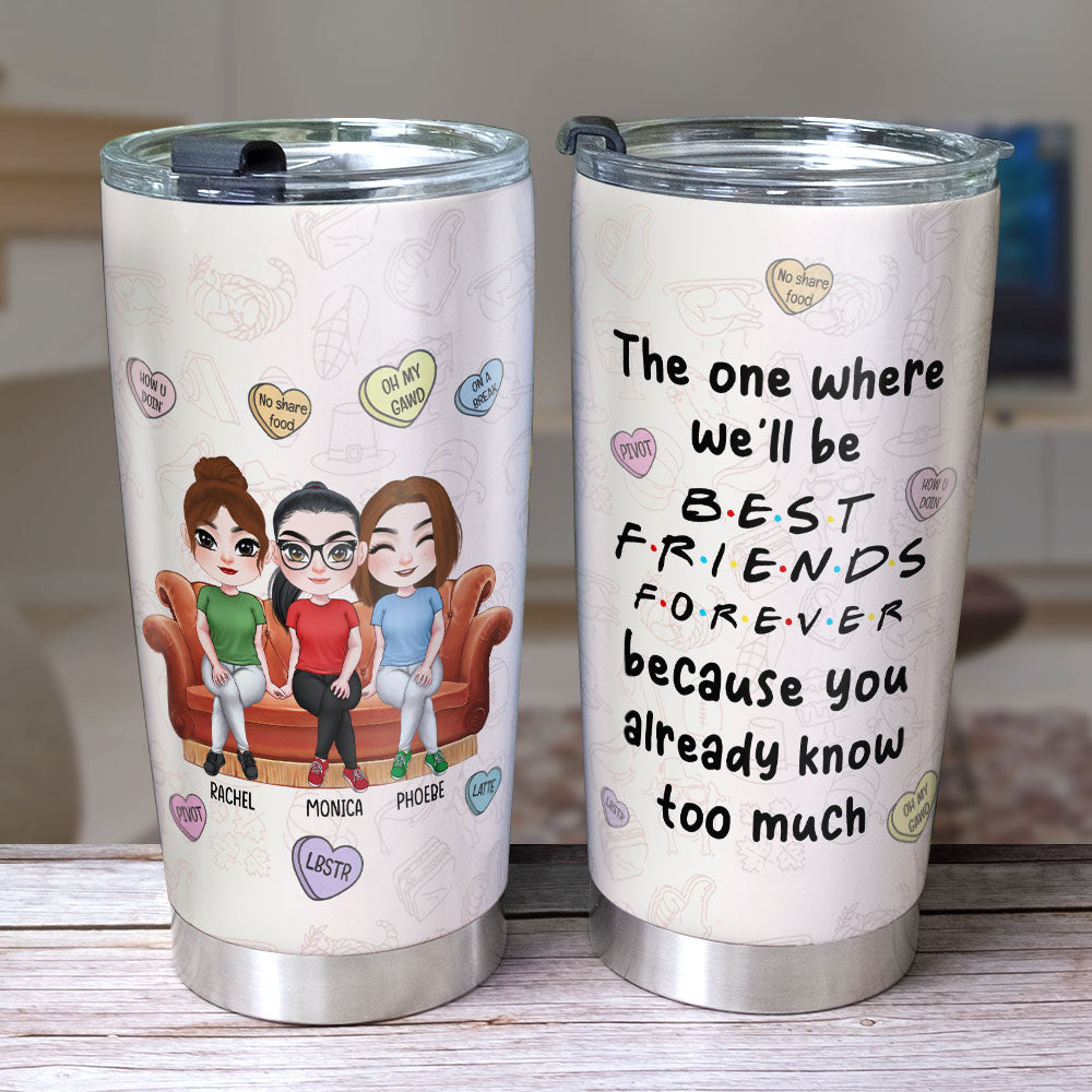 Best Friends Forever - Personalized Tumbler Cup - Gift For Friends