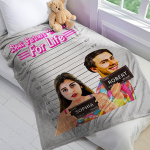 Best Partners In Crime For Life, Personalized Blanket, Gifts For Couples, Valentine Gifts, 02QHPO271123 - Blanket - GoDuckee