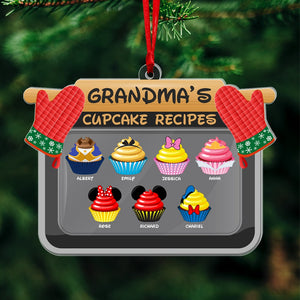 Grandma's Cupcake Recipes, Personalized PW-06ACQN211023 Ornament - Ornament - GoDuckee