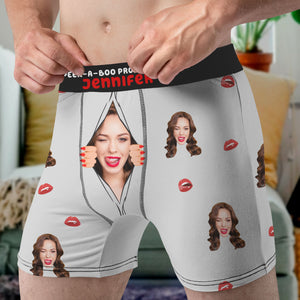 Custom Photo Boxer Briefs For Couples- Funny Couple Boxer - Boxer Briefs - GoDuckee