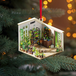 Christmas Garden House Personalized Ornament - Ornament - GoDuckee