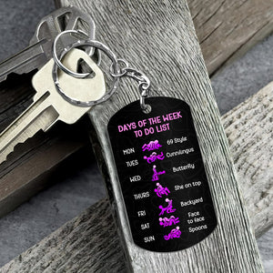 Couple, Weekly Tasks for Happy Couples, Personalized Keychain, Couple Gifts - Keychains - GoDuckee