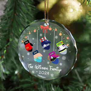 Personalized Gifts For Family Christmas Ornament 01natn050824da Mittens Cartoon Character - Ornament - GoDuckee