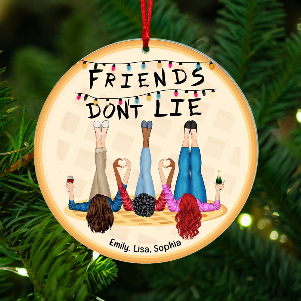 Friends-Personalized Acrylic Custom Shape Ornament-Gift For Friends- Christmas Gift-02qhqn211123hh - Ornament - GoDuckee