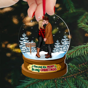 Couple, You Put The Merry In My Christmas, Personalized Ornament, Christmas Gifts For Couple - Ornament - GoDuckee