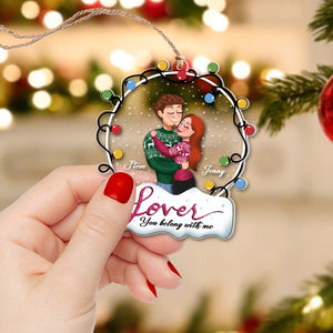 Personalized Love Ornament, Christmas Gifts For Couple, 02NAPO101123HH - Ornament - GoDuckee