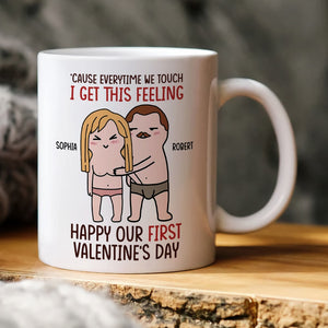 The Couple, Cause Everytime We Touch, Custom Mug, Valentine's Day Gifts, Coffee Mug - Coffee Mug - GoDuckee