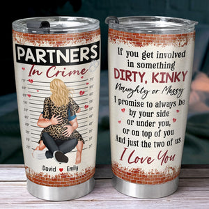 Personalized Gifts For Couple Tumbler Partners In Crime - Tumbler Cup - GoDuckee