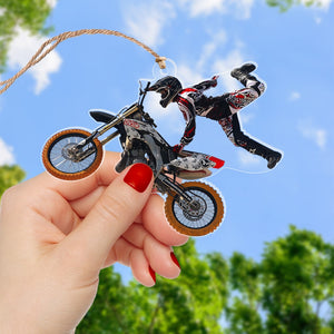 Motocross-Custom Photo Acrylic Ornament-Gift For Motocross Lover- Christmas Gift - Ornament - GoDuckee