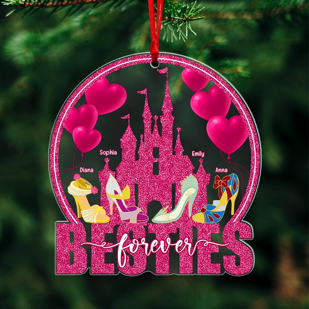 Besties-Personalized Acrylic Custom Shape Ornament-Gift For Friends- Christmas Gift-02qhqn211023qn - Ornament - GoDuckee