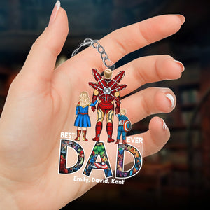 Personalized Gifts For Dad Keychain Best Dad Ever 05qhqn270124pa - Keychains - GoDuckee