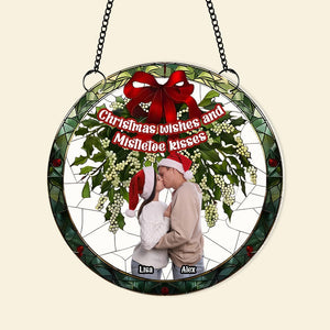 Custom Photo Christmas Gifts For Couple Suncatcher Ornament 03xqmh300824 - Ornament - GoDuckee