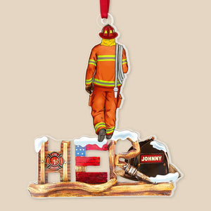 Firefighter - The Hero, Personalized Acrylic Custom Shape Ornament, Christmas Gift For Firefighter - Ornament - GoDuckee