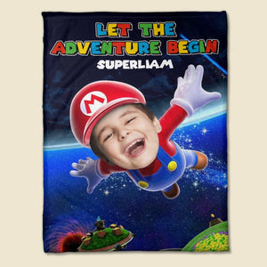 Let The Adventure Begin, Custom Kid Face 04TOTN251123 Blanket, Christmas Gift For Kids - Blanket - GoDuckee