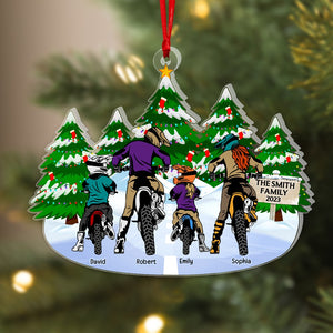 Motocross Family-Personalized Ornament - Acrylic Custom Shape Ornament- Gift For Family- Christmas Gift- Family Ornament - Ornament - GoDuckee