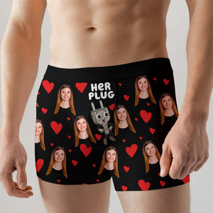 Couple Boxer- Funny Custom Face Men & Women Boxer Briefs-Couple Gift - Boxer Briefs - GoDuckee