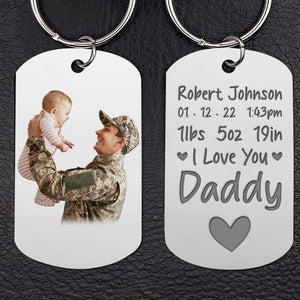 I Love You, Daddy, Custom Photo Keychain, Gift For Dad, 01TOPO191223 - Keychains - GoDuckee