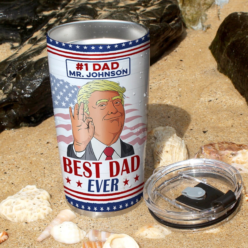 Trump Great Dad – Engraved Tumbler, Trump Tumbler For Dad, Fathers