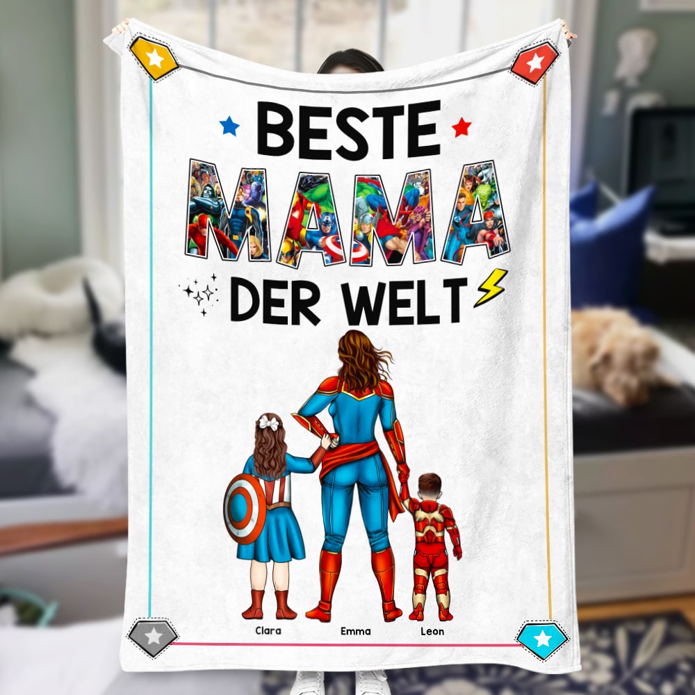 Personalisierte Decke Beste Mama Der Welt Muttertagsgeschenke 011qhqn041223tm-decke1 - Blanket - GoDuckee