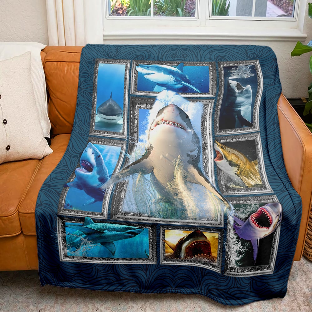 Gifts For Shark Lovers Blanket 245acxx260824 - Blanket - GoDuckee