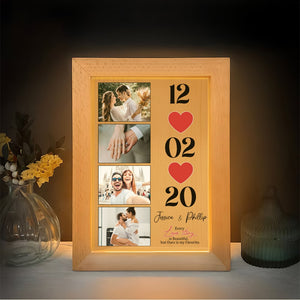 Couple, Love Story is Beautiful, Personalized Picture Frame Light Box, Valentine Gift, Couple Gift - - GoDuckee