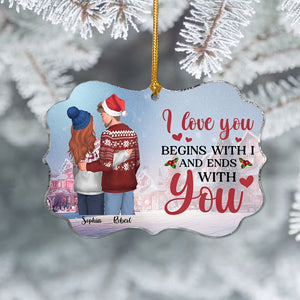 Couple, I Love You, Personalized Acrylic Ornament, Christmas Gifts For Couple - Ornament - GoDuckee