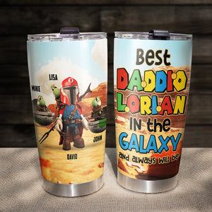 Best Dad In The Galaxy Personalized Tumbler TZ-TCTT-02HTHN290523 - Tumbler Cup - GoDuckee