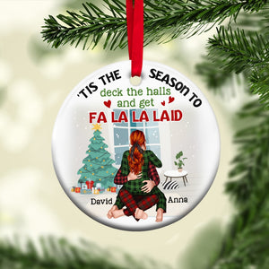 Tis The Season To Deck The Halls, Personalized Funny Ornament, Christmas Gift For Couple - Ornament - GoDuckee