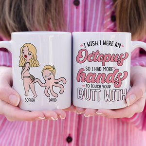 Couple, Touch Your Butt, Personalized Coffee Mug, Valentine Gift, Couple Gift - Coffee Mug - GoDuckee