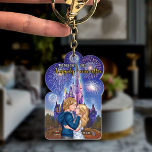 Personalized Gifts For Couple Keychain They Lived Happily 03htqn020224pa - Keychains - GoDuckee