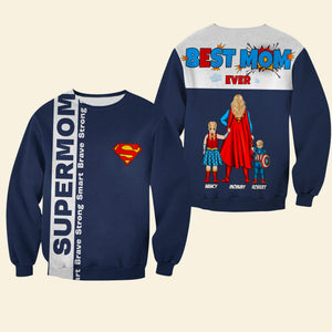 Personalized Gifts For Mom Shirt Super Mom Brave Strong Smart 01todt100425pa - AOP Products - GoDuckee